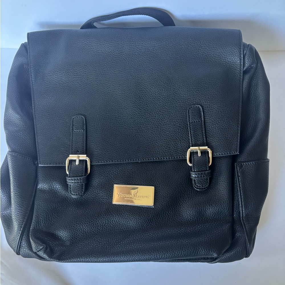 Young Living Black Backpack with Structured Design